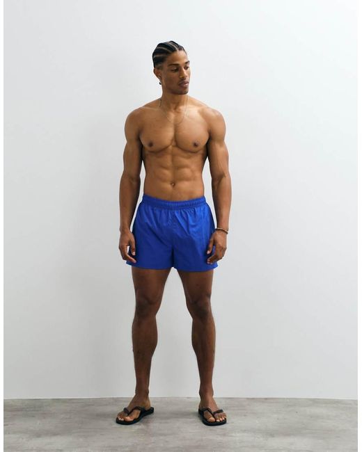 Speedo Blue Solid Retro 13" Volley Swim Short for men