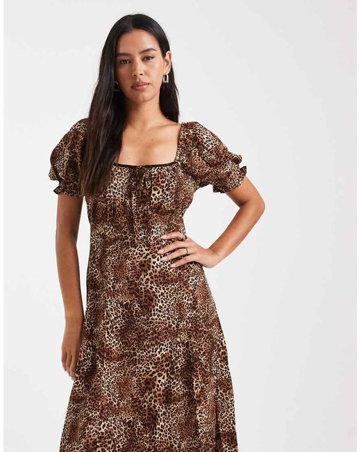 Miss Selfridge Brown Spun Midaxi Dress