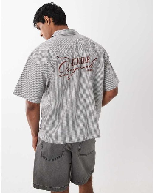 Jack & Jones Geruit Overhemd in het Gray voor heren