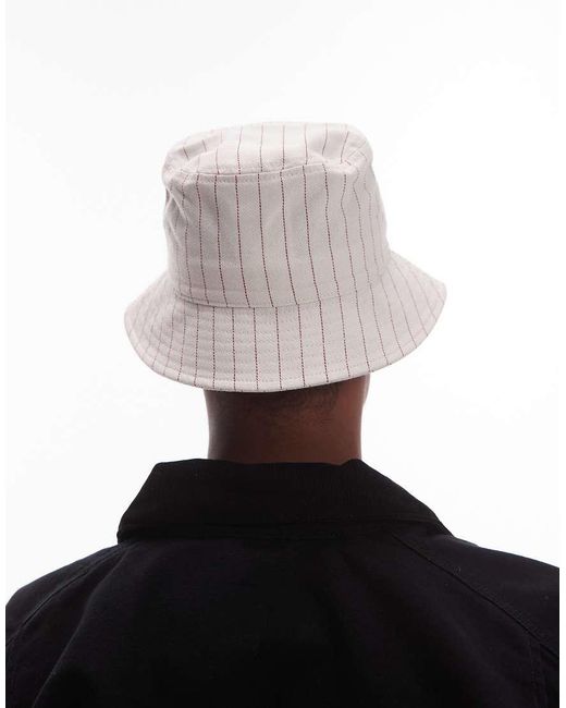 Dickies Brown Striped Bucket Hat for men