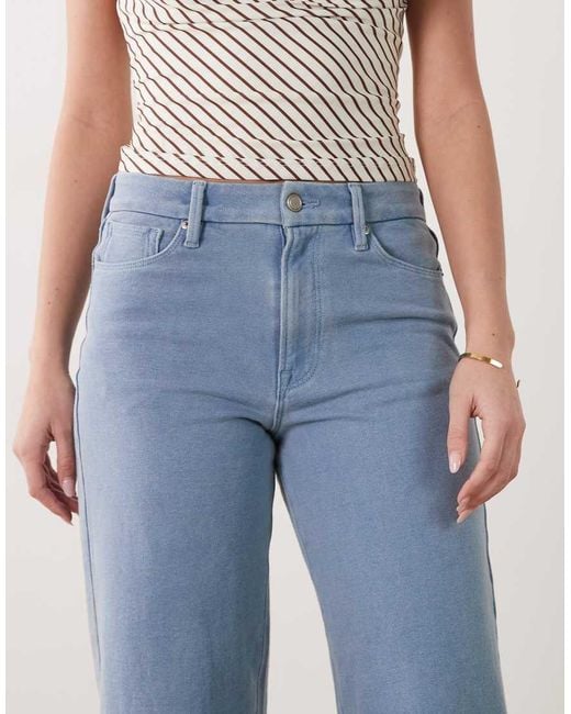 GOOD AMERICAN Blue Jeanius Palazzo Crop Jeans