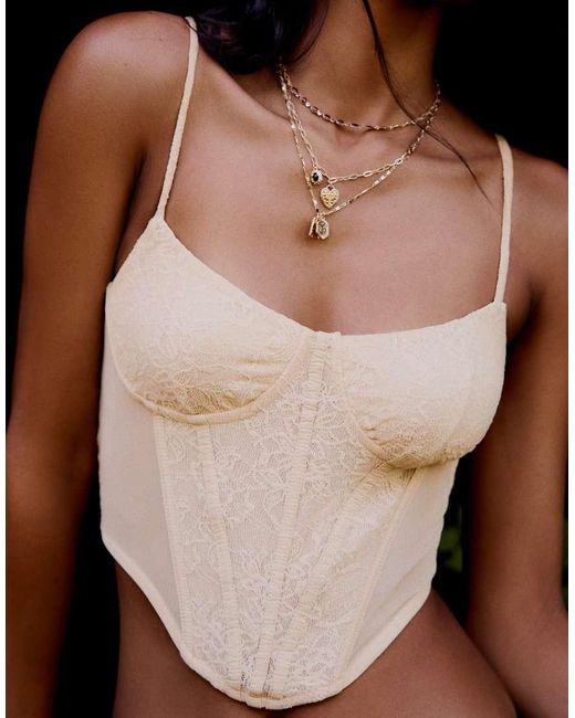 Bershka Black Lace Corset Camisole