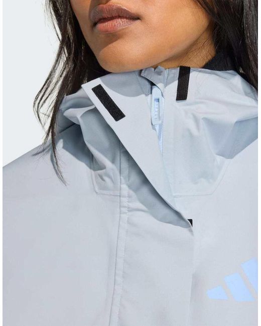 Adidas Originals Blue Terrex Xploric 2.5 Layer Climaproof Anorak