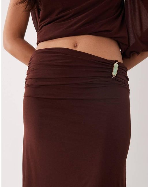 ASOS Purple Co-Ord Stretch Chiffon Maxi Skirt