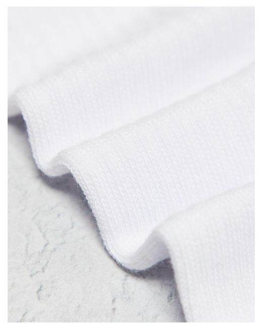 ASOS White 5 Pack Sock With Contrast Welt for men