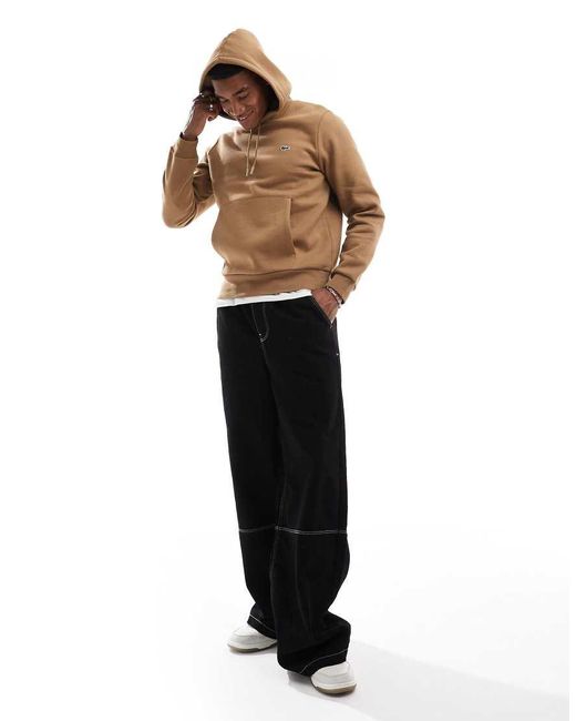 Felpa Con Cappuccio di Lacoste in Brown da Uomo