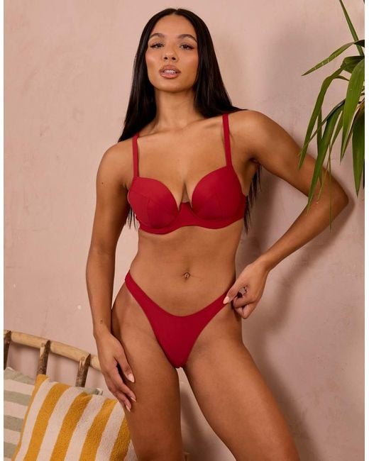 Wolf & Whistle Orange Fuller Bust X Georgia Bayliss High Rise Bikini Bottom