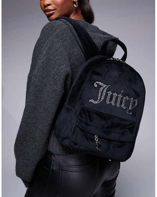 juicy couture mini backpack velvet Miss Bow Backpack, Pink Flash Faux Leather with Embossed Logo & Front Zip Pocket : Clothing, Shoes & Jewelry Measuring 12 x 8.5 juicy couture velvet mini