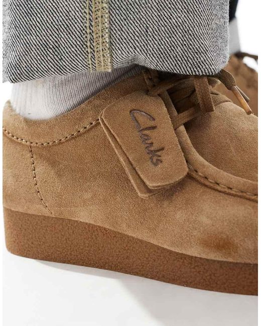 Zapatos Wallabee Oscuro Evo De -Beis Neutro Clarks de hombre de color Blue