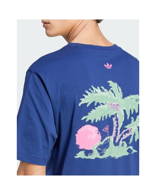 T-shirt con grafica di Adidas Originals in Blue da Uomo