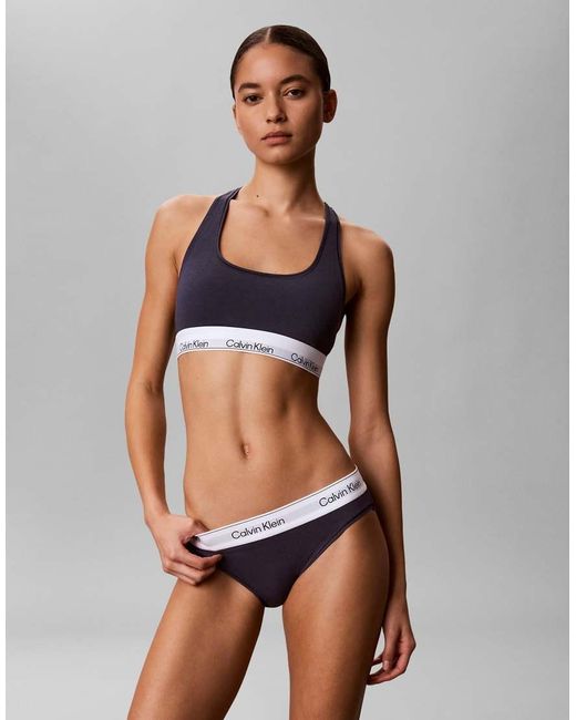 Calvin Klein Blue Icon Cotton Modal Unlined Bralette