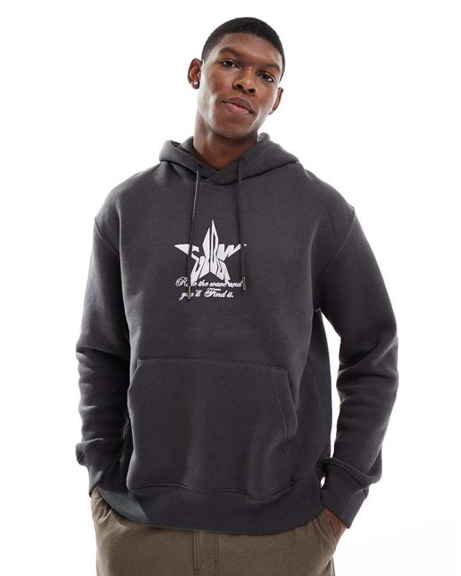 Bershka Hoodie Met Grafische Stervormige Print Op De Achterkant in het Blue voor heren