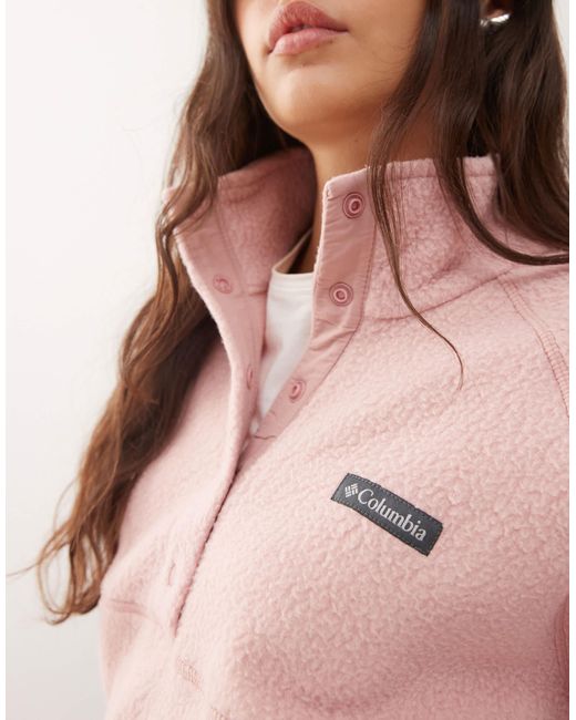 Columbia Pink – jasper ridge – pullover aus fleece