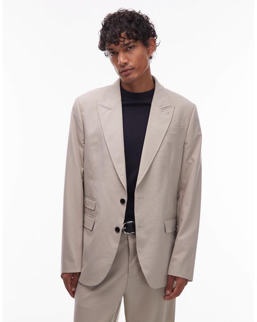 AllSaints Gray Gallow Tailored Blazer for men