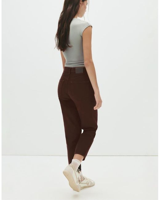 Pull&Bear Brown High-Waist Mom Fit Jeans