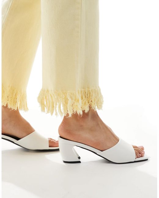 Raid Metallic Saanvi Block Heeled Mules