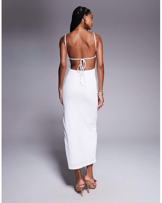 Princess Polly Purple V Neck Cross Back Maxi Dress