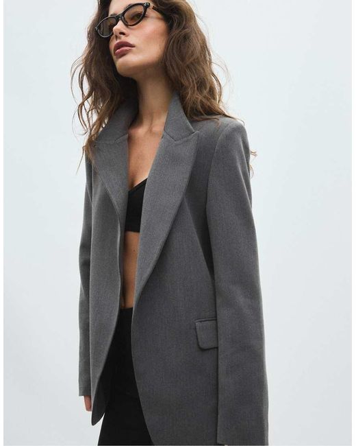 Stradivarius Black Asymmetric Blazer