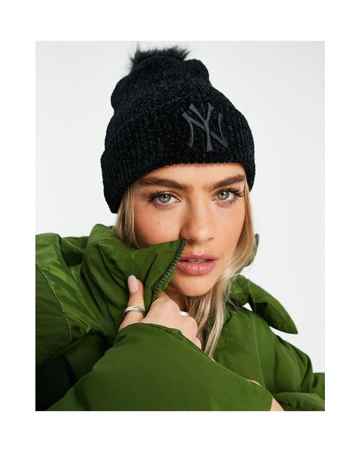 Bonnet en chenille avec pompon et logo ny KTZ en coloris Vert | Lyst