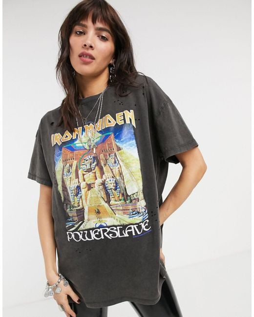 Bershka Black – Iron Maiden – es T-Shirt