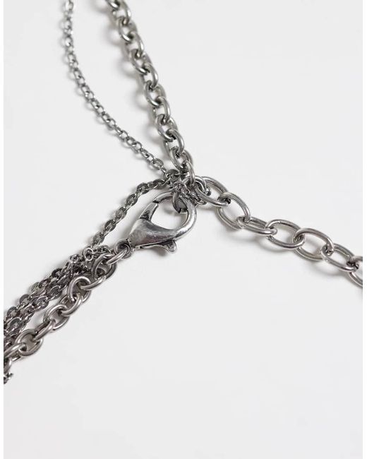 Mango Metallic Layered Charm Necklace