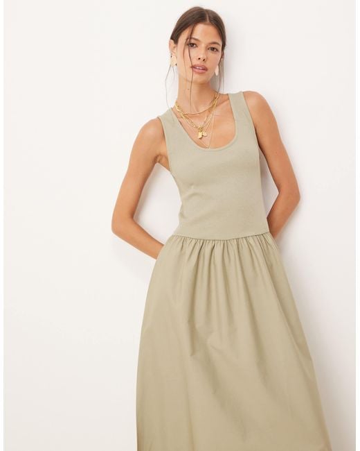 Mango Natural Cotton Drop Waist Maxi Dress