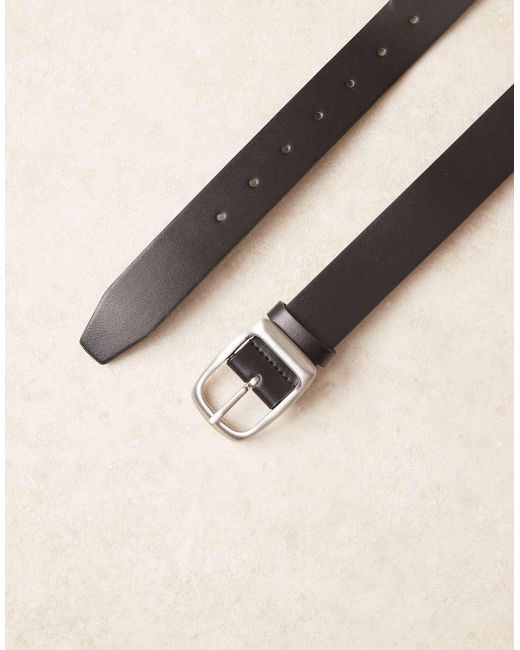 ASOS Black Faux-leather Smart Belt for men