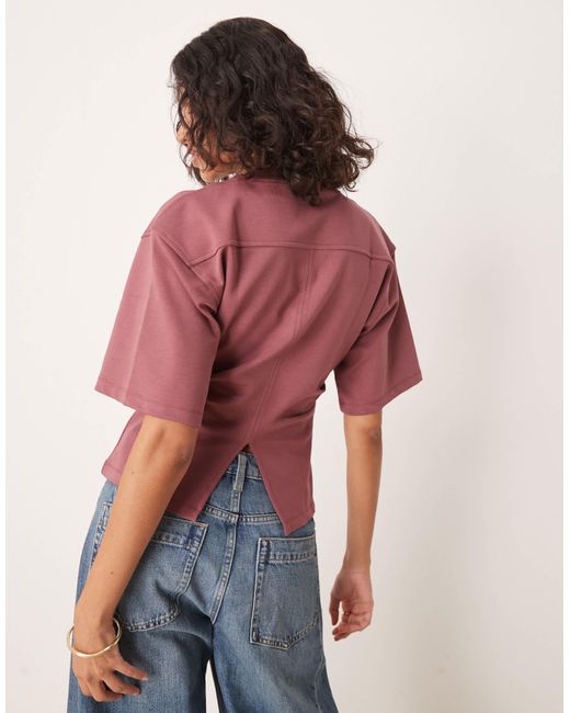 ASOS Red – t-shirt aus interlock-jersey
