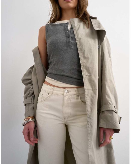 TOPSHOP Multicolor Runway Mid Rise Straight Jean