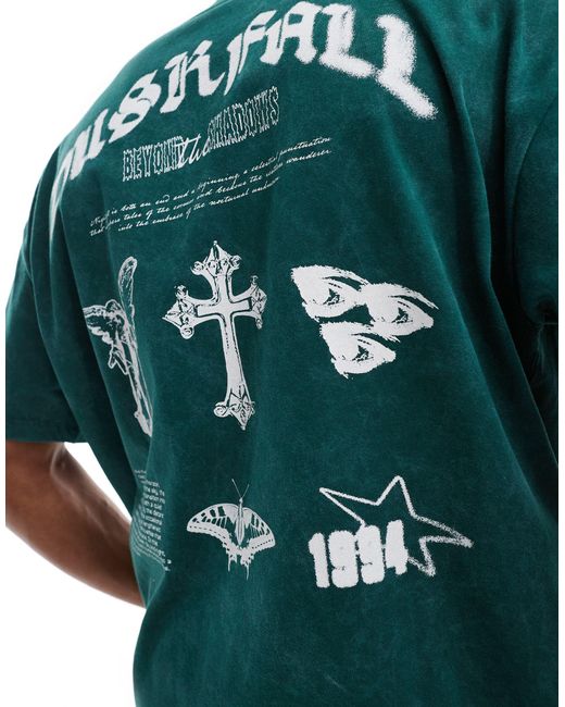ASOS Green Oversized Heavyweight T-shirt for men