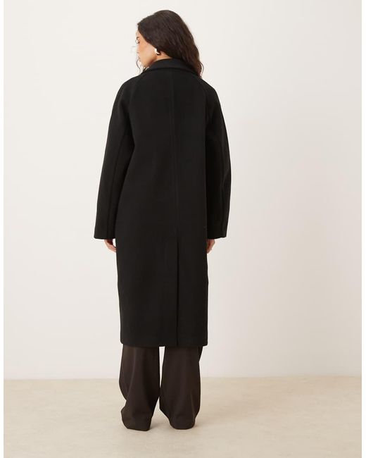 ASOS Black Chuck On Overcoat