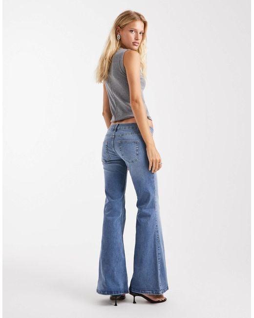 ASOS Blue Ultra Low Flare Jean