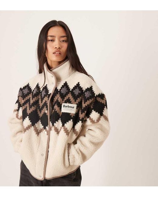 Barbour Brown X Asos Exclusive Fairisle Print Fleece