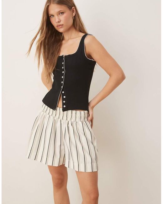 ASOS Natural Pull On Shorts