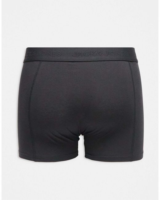 Jack & Jones Gray 3 Pack Trunks for men