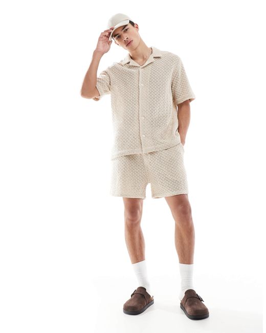 Goldsboro – freizeit-strickshorts in Natural für Herren