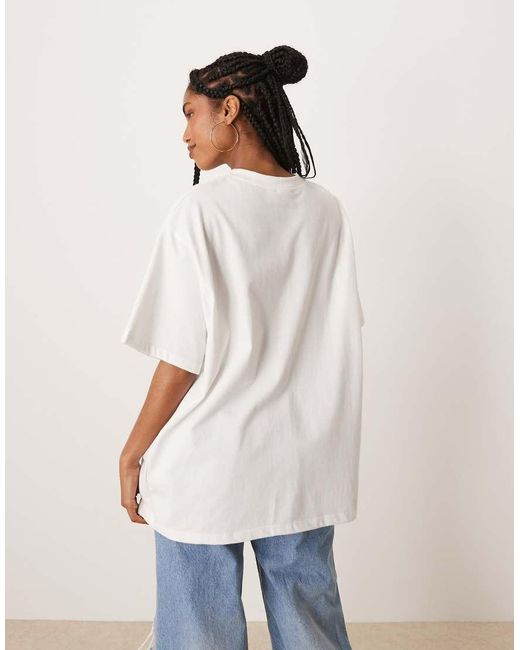 Camiseta Color Crema Extragrande Con Estampado Gráfico "San Francisco" De -Blanco ASOS de color White