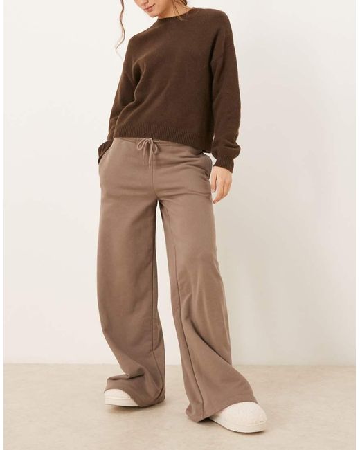 Gina Tricot Natural Low Waist Drawstring Sweatpants