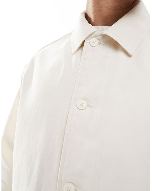 Jack & Jones White Coach Jacket With Pockets for men