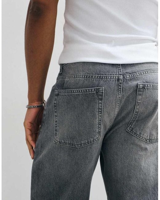 ASOS Gray Straight Jeans for men