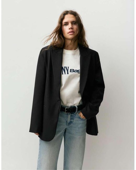 Blazer Oversize di Pull&Bear in Black