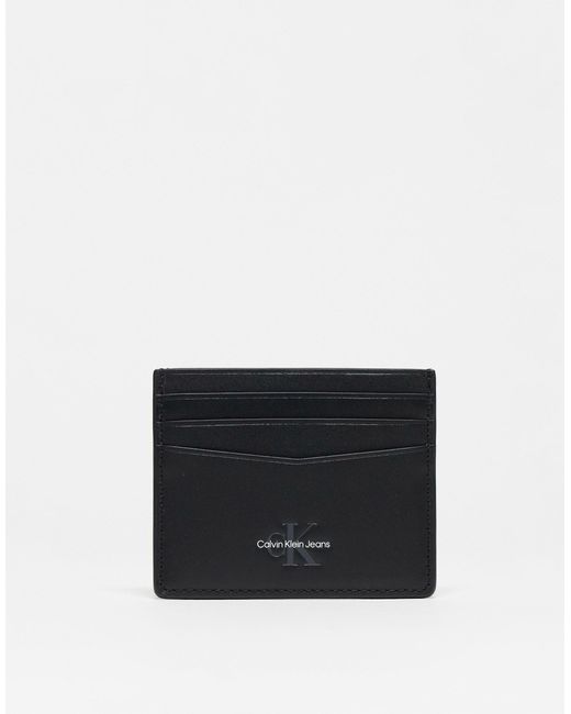 Porte-carte doux à monogramme Calvin Klein en coloris Noir | Lyst