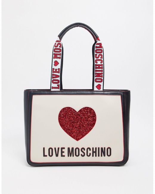 Love Moschino – Shopper-Tasche mit Herz-Logo | Lyst AT