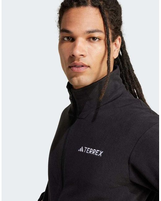 Adidas Originals Blue Multi Essentials Full-Zip Fleece Jacket for men