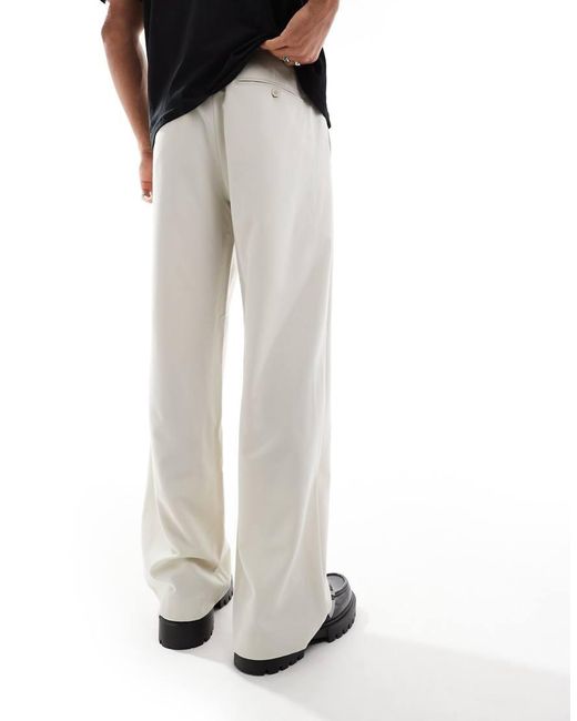 Only & Sons White Loose Fit Tailored Trouser for men