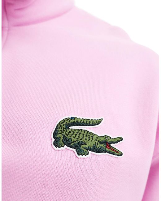 Lacoste – mittelschweres t-shirt in Pink für Herren