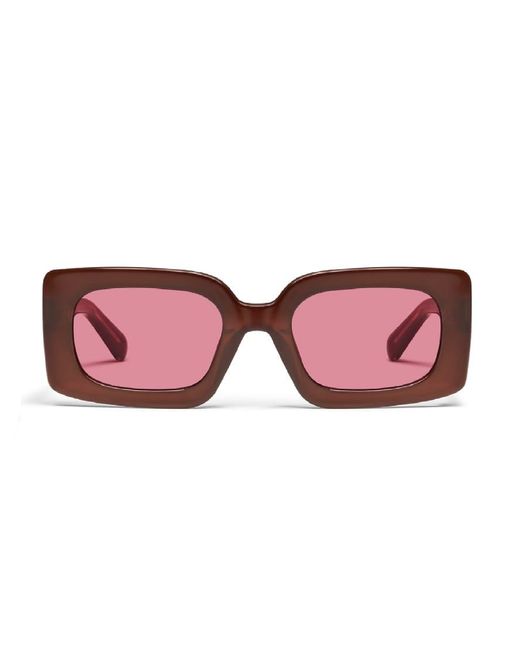 Quay Blue Quay Talk Show Rectangle Sunglasses