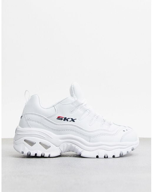 skechers pumps white