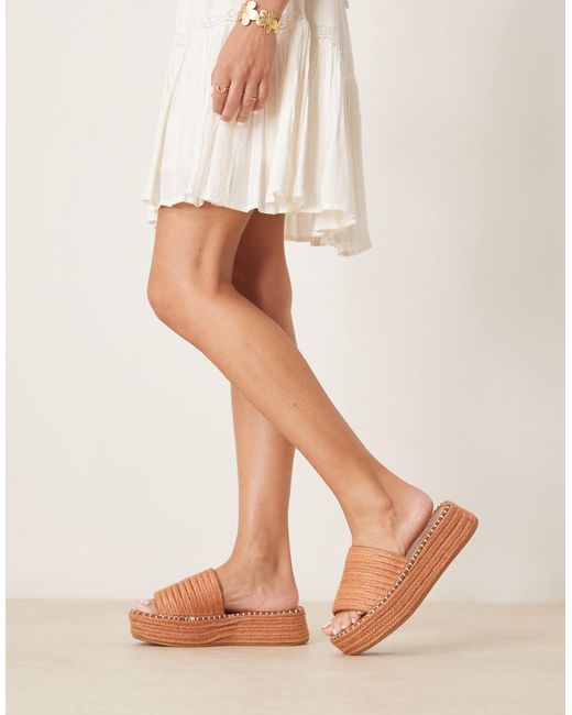 ASOS Natural – jordyn – espadrilles-mules