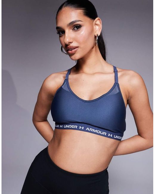 Sujetador Deportivo De Baja Intensidad Con Espalda Cruzada De Under Armour de color Blue